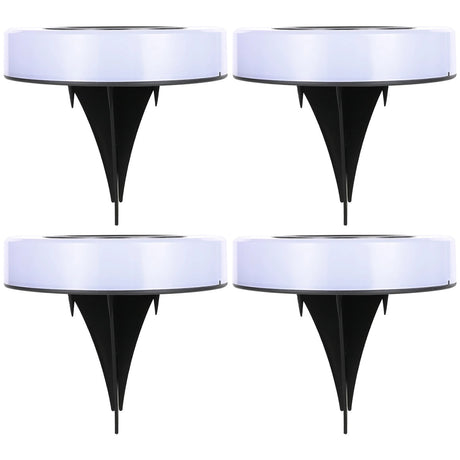 4PCS Solar Garden Lights Outdoor LED Solar Ground Lights Waterproof Landscape Path Way Floor Under Spot Lamp Decoration Lighting