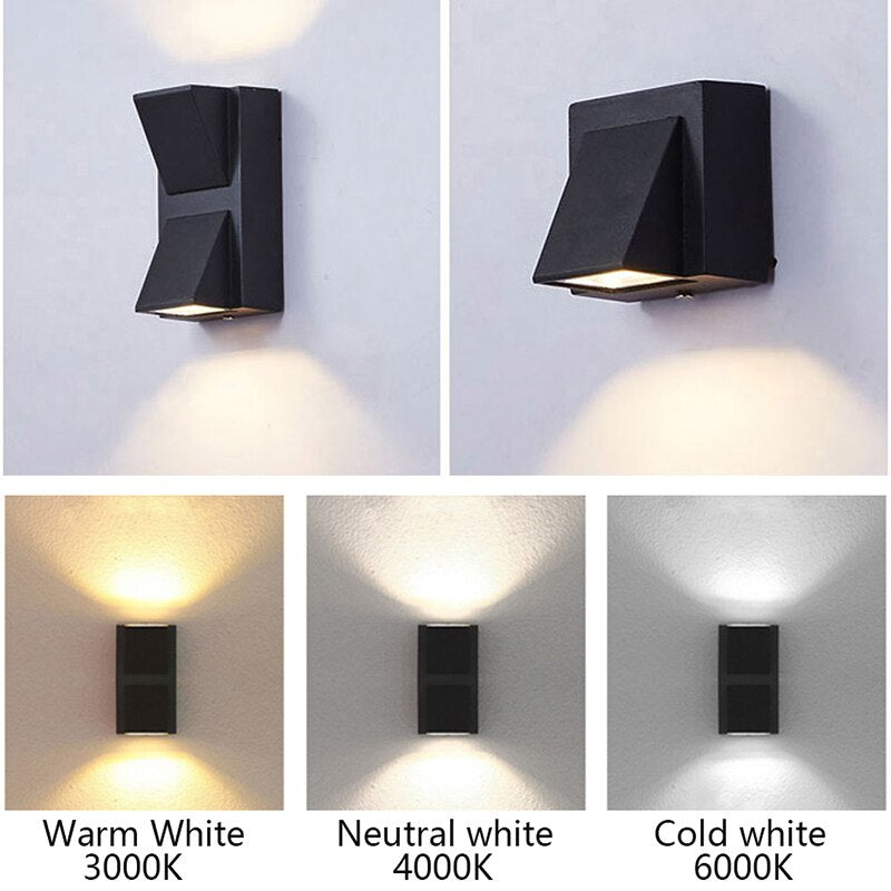 5W 10W Modern Simple Creative Outdoor Waterproof Wall Lamp LED Courtyard Lamps Gate Lamp Terrace Balcony Garden Wall Light