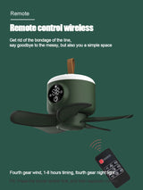 Multifunction Ceiling Fan Night Light Display Screen Wireless Remote Control 14H Timing 8000mAh 4gears Quiet Ceiling Fan