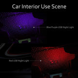 2X Romantic LED Starry Sky Night Light 5V USB Powered Galaxy Star Projector Lamp for Car Roof Room Ceiling Decor Plug and Play