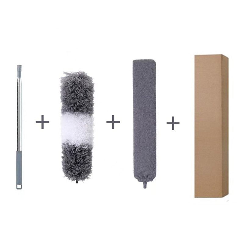 2023 Telescopic Cleaning Duster Brush Extended Long Crevice Spider Web Microfiber Brushes Bendable Household Dust Clean Remover