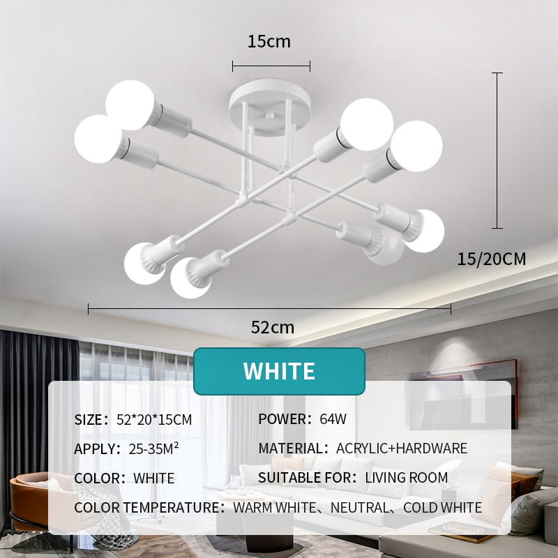 Modern Creative LED Chandelier Lighting Warm Romantic Minimalist for Bedroom Personality Living Room Dining Room Ceiling Lamp