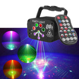 RGB Mini DJ Disco Laser Light Projector USB Rechargeable LED UV Sound Strobe Stage Effect Wedding Xmas Holiday Party Lamp