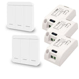 433Mhz wireless Wall Switch RF 86 wall panel transmitter Safety Switch and AC 110V 220V relay interrupter for Light Lamp