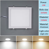  Embedded LED Panel Light Concealed Ceiling Light 3W6W12W15W18W Household Downlight Flat Light Commercial Ceiling Light