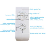 42 inch Ceiling Fan Modern LED Crystal Chandelier Bedroom 3 Color Light with Remote Control 36w