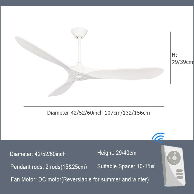 Luxury Natural Wooden Ceiling Fan Home Decorative Pendant Fan With Lamp Reversible Motor Suitable for Summer and Winter