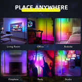 Modern Corner Floor Lamps for Bedroom Decor Furniture Living Room Tuya RGB LED Lighting Dimmable Alexa Lights Bedside Stand Lamp