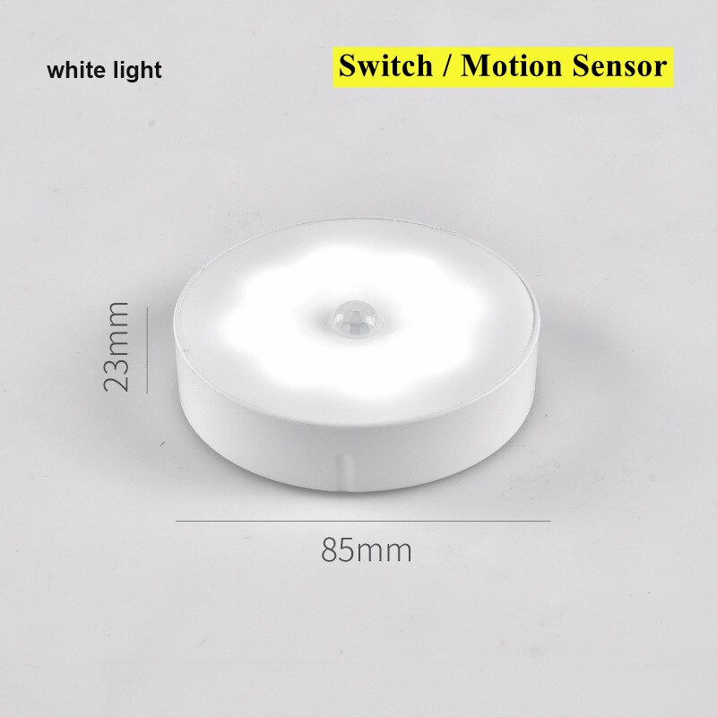 2PCS LED Motion Sensor Light Wireless Night Light Under Cabinet Closet Lamp Smart Wall-Mounted Body Induction Lamp Home Decor