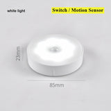 2PCS LED Motion Sensor Light Wireless Night Light Under Cabinet Closet Lamp Smart Wall-Mounted Body Induction Lamp Home Decor
