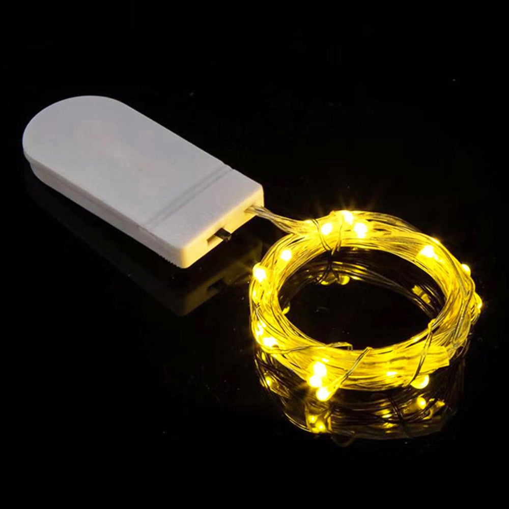 LED Mini Christmas Light Copper Wire String Light For Wedding Garland Party 1M 2M 3M 5M Waterproof without battery Fairy Light