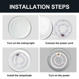 Led Ceiling Light Replacement Led Light Panel Dimmable Round Led Module Board 220V For Ceiling Lamp Fan Lights 60W 72W 80W 100W