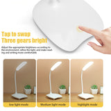 Led Desk Lamp USB Powered Table Light Touch Dimming Portable Lamp 3 Color Stepless Dimmable Eye Protection Bedroom Bedside Lamp