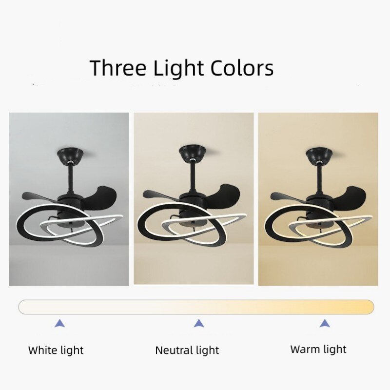 Pendant Ceiling Lights Fans LED Chandelier Home Decoration Lamp Retro Remote Control For The Living Room Bedroom Ventilation