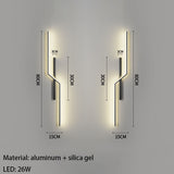 Minimalist LED Wall Lights Living Room Bedroom Lamp Art Decors Aluminum Line Novelty Sconce Drop Shipping
