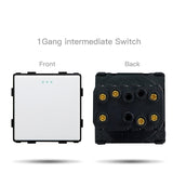  Wall Light Switches Glass Panel Parts White USB Sockets Function Parts  DIY EU CAT5 TV Sockets Power Outlet Parts