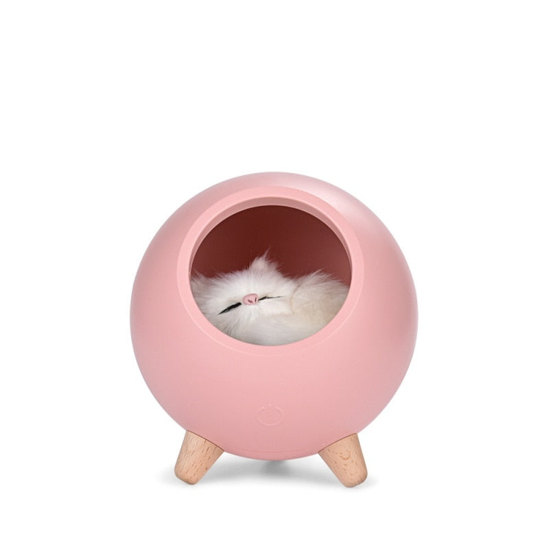 Creative Novelty Products Kitten USB Charging Nightlight Atmosphere Bedroom With Sleeping Lights Warm Cat Nightlight