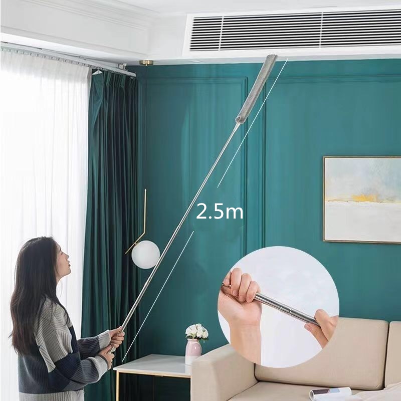 2023 Telescopic Cleaning Duster Brush Extended Long Crevice Spider Web Microfiber Brushes Bendable Household Dust Clean Remover