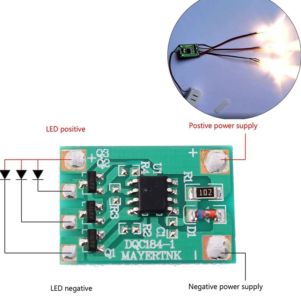 LED Dimmer Breathing Light Auto Controller Chip 3Channel Slow Flashing Gradient Light Driver Module Gradually Fades Out