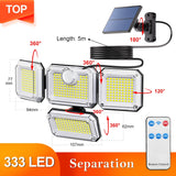  LED Solar Lights Outdoor Motion Sensor Human Induction Adjustable head IP65 Waterproof Solar Power Wall Lamp