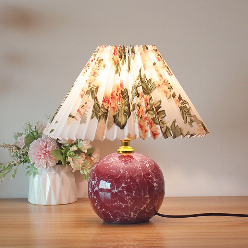 DIY pleated lampshade table lamp / wall lamp / floor lamp / chandelier cloth cover E27 lighting accessories