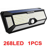 268 LED Reflector Solar Power Outdoor Light for Garden Decor Motion Sensor Street Wall Lamps Waterproof Patio Lighting Spotlight