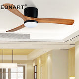 48Inch Low Floor Wooden Led Dc Ceiling Fan With Lamp  Remote Control  Modern Indoor Solid Wood White Ceiling Fans Without lmap