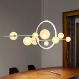 Modern minimalist LED chandelier Nordic ceiling novelty glass bubble Nordic dining table lighting kitchen home decoration lamps