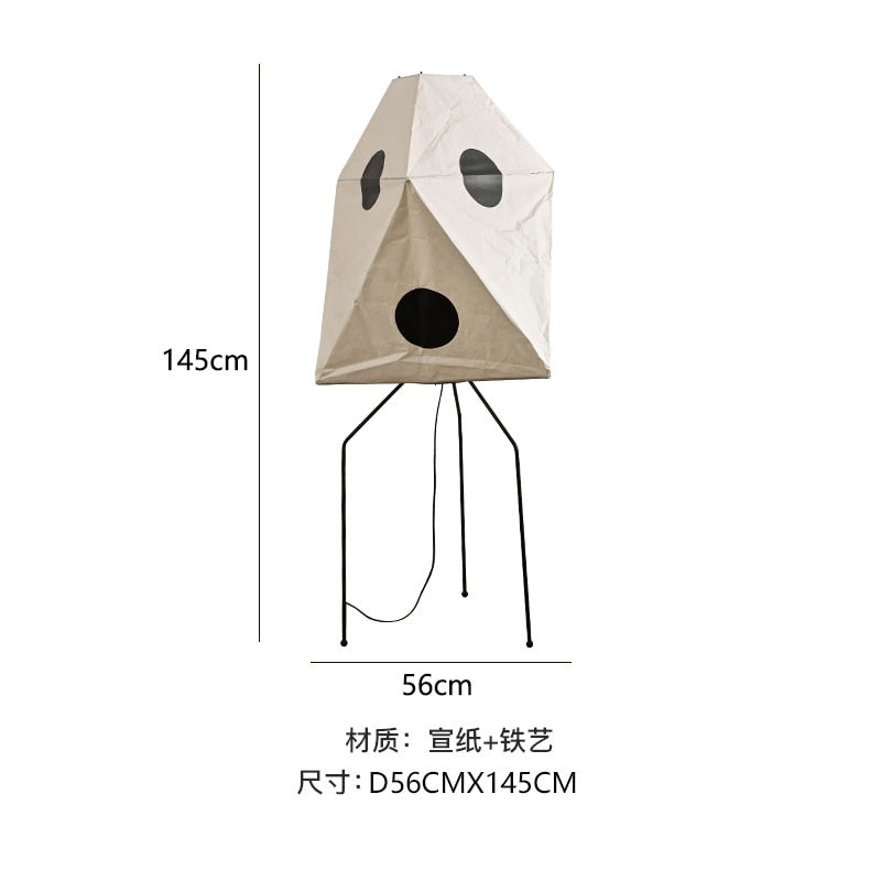 Japanese Akari Noguchi Yong Corner Standing Lamp for Living/Dining Room Decoration Designer Rice Paper Floor Lamp Foot Sofa Bar