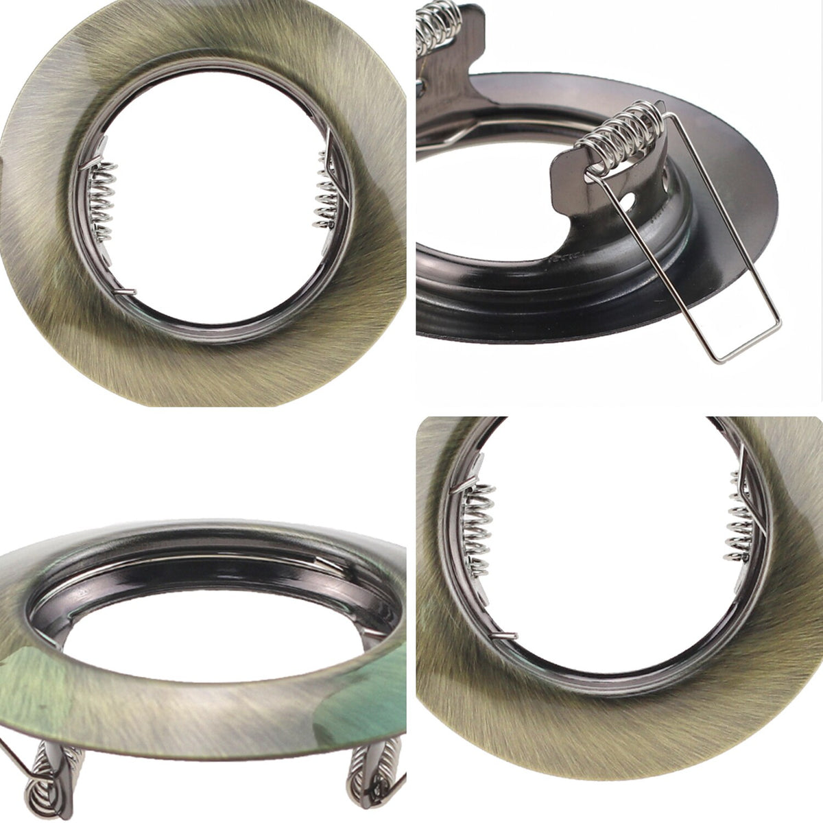 Round Metal Recessed LED Ceiling Downlight Frame Bracket MR16 GU10 Fitting  HousingFixture for  Spot Light