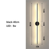 Nordic Strip LED Wall Lights Aluminum Wall Lamp Living Room Sofa Background Wall Decor Lamps Bedroom Bedside Lighting Fixtures