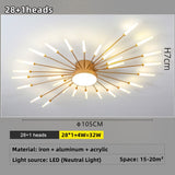 Led Firework Chandelier Dimmable For Living Room Bedroom Modern Ceiling Chandelier Dining Room Ceiling Lamp With Remote Control
