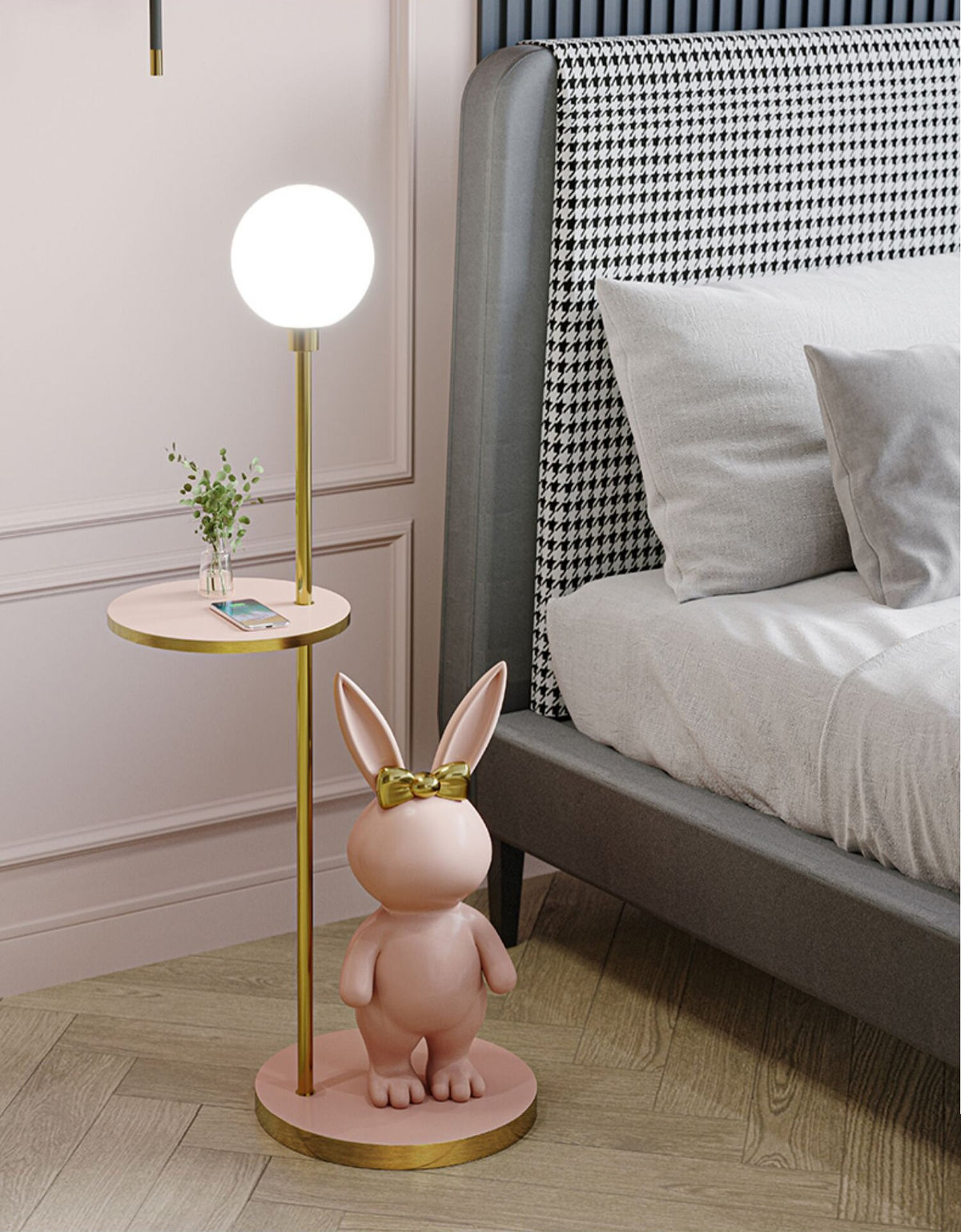 Floor Lamp Nordic Modern Fashion Coffee Table Chirdren Lights E27 Boy and Girl Room Bedroom LED Rabbit Floor Lamp Fixture Led