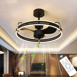 Low Floor Ceiling Fan Lights Remote Control Led 3 Color 3000K / 4500K / 6000K DC Motor Reversible Fan Lamp Fixtures 110V 220V