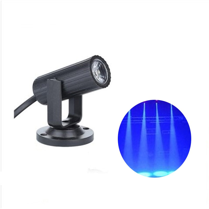 Mini LED Stage Spotlight Lightweight Portable Angle Adjustable Lamp Party Dance Floor RGB 1W Disco Dj Bar Ktv Lighting Effect
