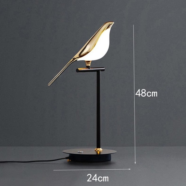 Nordic Magpie Bird LED Wall Lamp Parlor Bar Bedside Hanging Light Fixture Novelty Rotatable Wall Bedroom Foyer Sconce