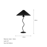 Nordic Minimalist Pleated Fabric Led Floor Lamp Living Room Home Decor Sofa Corner Standing Table Light Bedroom Bedside Lamp