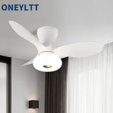 New Nordic bedroom fan light ultra-thin frequency conversion mute restaurant ceiling fan light children&#39;s room bedroom fan lamp