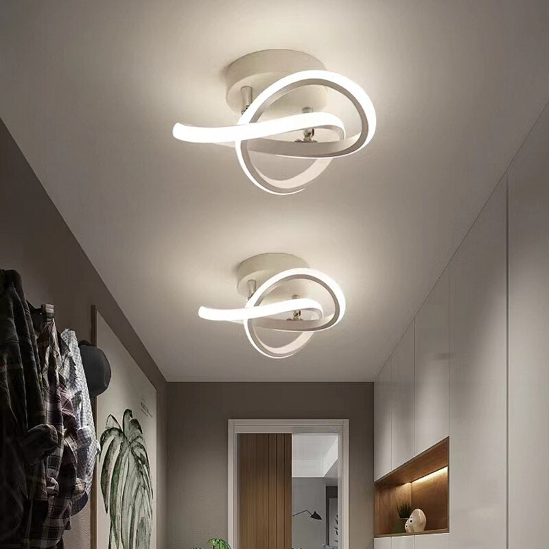 Household LED Chandelier Three Colors Lamp Modern Style Ceiling Lamp Bedroom Light Surface Installation 220v Dining Room Lamp