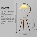 Nordic Wood Floor Lamps Modern Simple Creative Living Room LED Standard Light Tea Table Iron Sofa Lamp Home Decor