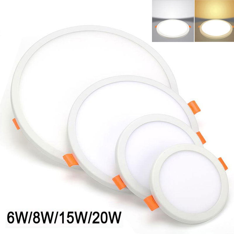 Recessed Lights Ultra Thin Led Ceiling Recessed Lamp For Bathroom 220V Spot Light 6W 8W 15W Panel Led 20W Downlight White