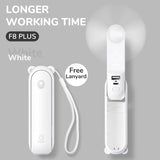 JISULIFE Portable Fan Mini Handheld Fan USB 4800mAh Recharge Hand Held Small Pocket Fan with Power Bank Flashlight Feature