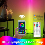 Modern Corner Floor Lamps for Bedroom Decor Furniture Living Room Tuya RGB LED Lighting Dimmable Alexa Lights Bedside Stand Lamp