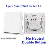 New Aqara Smart Wall Switch E1 ZigBee 3.0 Smart Home Wireless Key Light Switch Fire Wire With NO Neutral For Xiaomi Home homekit