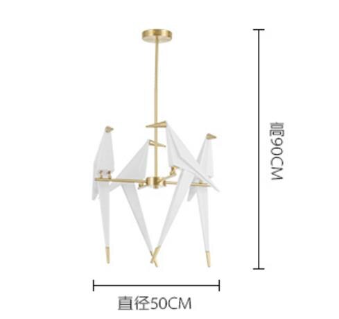 Art Deco Bird Paper Floor lamp Bedroom Studio living room lamp stand origami light Study Bedside Reading table gold floor lamp