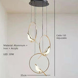 Nordic Magpie Bird LED Wall Lamp Parlor Bar Bedside Hanging Light Fixture Novelty Rotatable Wall Bedroom Foyer Sconce