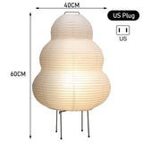 Noguchi Rice Paper Lamp Dimming Floor Lamps 6000K White Light Bedside Nightstand Lamp for Living Room Environmental Soft Light