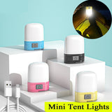 C2 New Mini Tent Lamp Usb Rechargeable Cob Led Light  Ip65 Lithium Battery Bright Portable Lantern For Outdoor Camping Lights