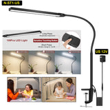 EOOKU 12W Clip on Light 108 LED Reading Light for Bed Touch Button 360° Flexible Gooseneck Desk Lamp Eye Protection Light