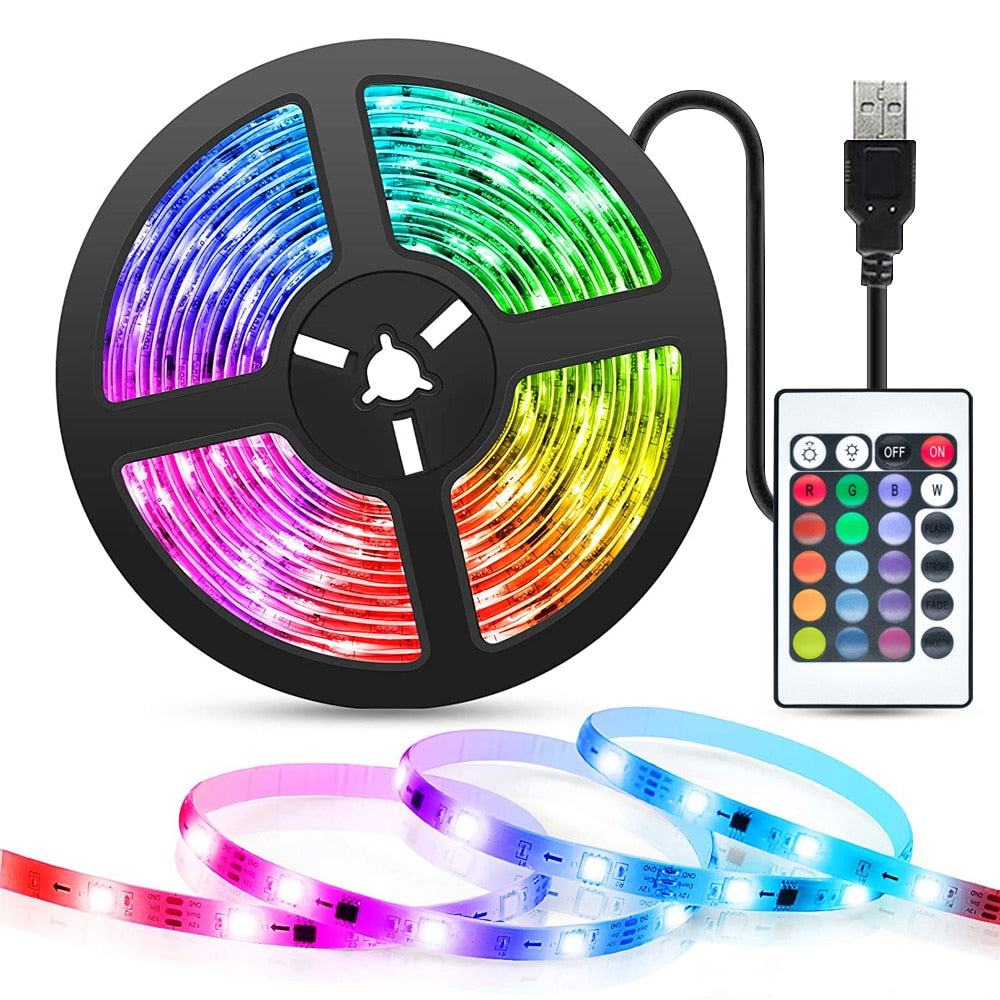 LED Strip Lights RGB 5050 2835 Bluetooth USB DC5V 1-5M Led Luces Flexible Ribbon For Room Decoration TV BackLight Diode Tape